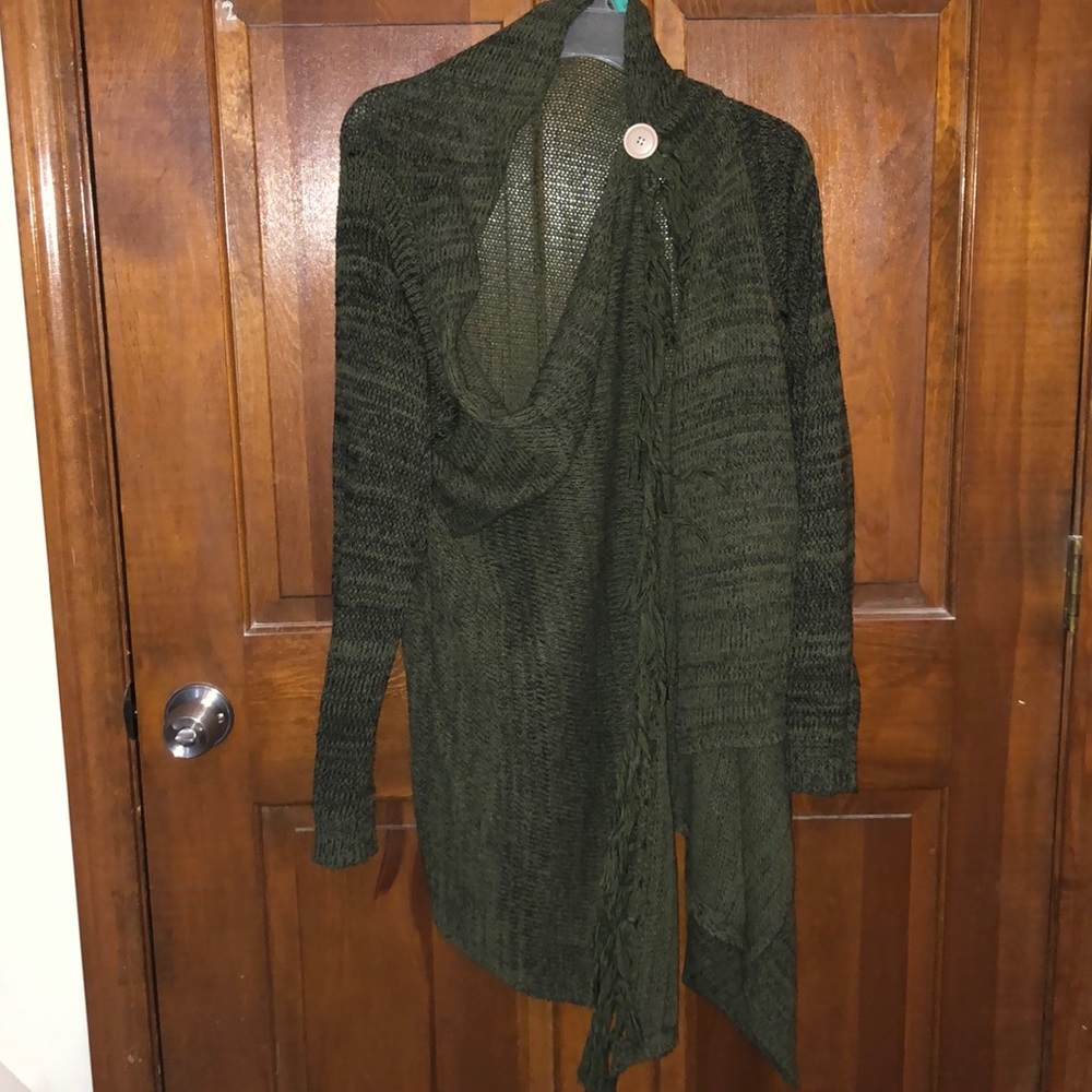 Dark Green wrap cardigan